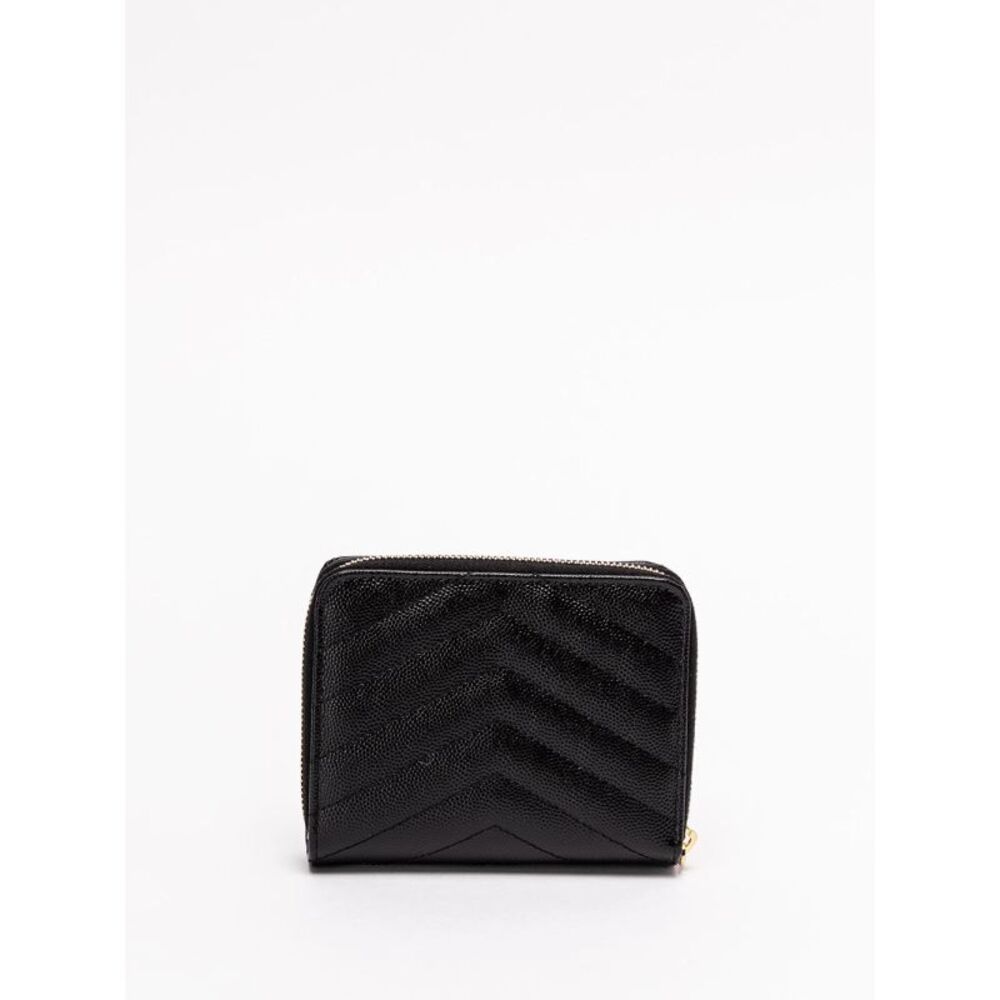 Saint Laurent Women `Cassandre Matelassé` Compact Zip Around Wallet - Picture 2 of 4